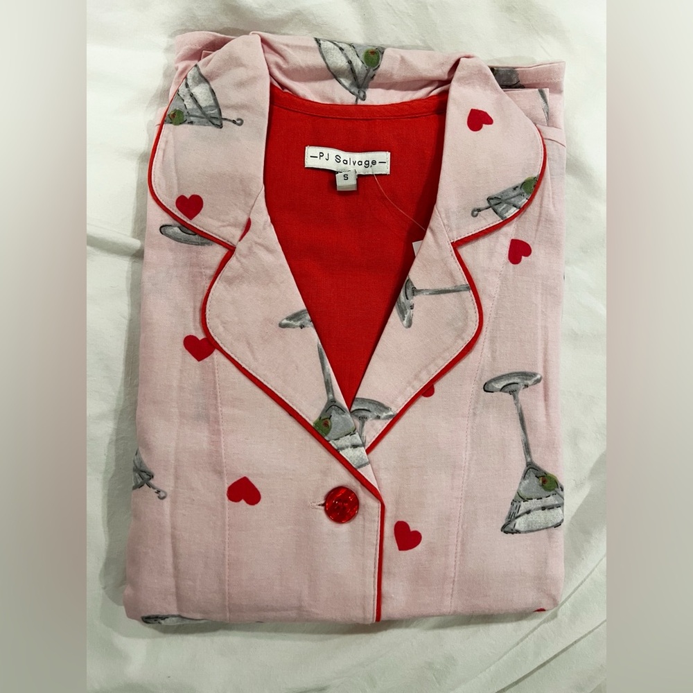 NEW PJ Salvage Pink Dirty Martini Pajama set